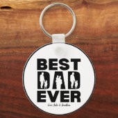 Beste vader ooit Kind Silhouette Sleutelhanger (Voorkant)