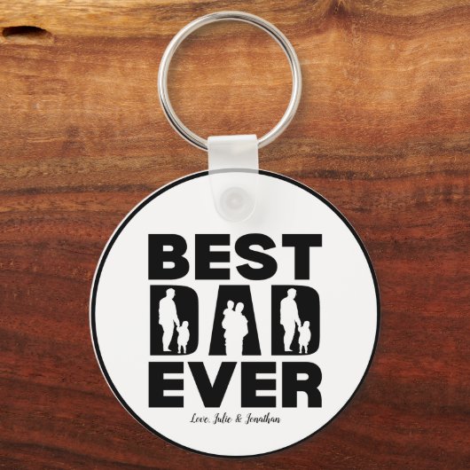 Beste vader ooit Kind Silhouette Sleutelhanger (Voorkant)