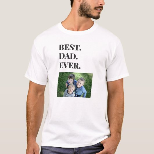 Beste vader ooit Kinder foto Modern T-shirt (Voorkant)