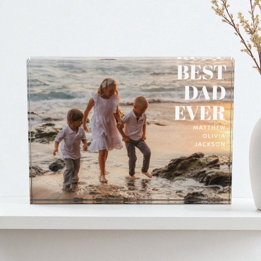 Beste vader ooit Kinder namen Modern Custom Father Fotoblokken