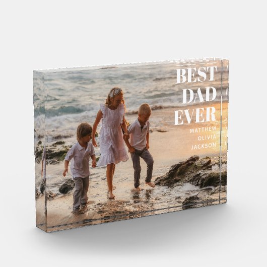 Beste vader ooit Kinder namen Modern Custom Father Fotoblokken (Links)