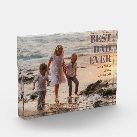 Beste vader ooit Kinder namen Modern Father Custom Fotoblokken (Links)