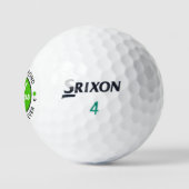 'Beste vader ooit' 'King of Grass' groen Golfballen (Logo)