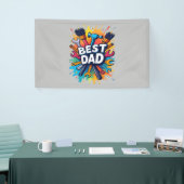 Beste vader ooit - Kleurrijke gereedschappen Ontwe Spandoek (Beurs)