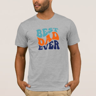 Beste vader ooit kleurrijke Groovy Retro Typografi T-shirt