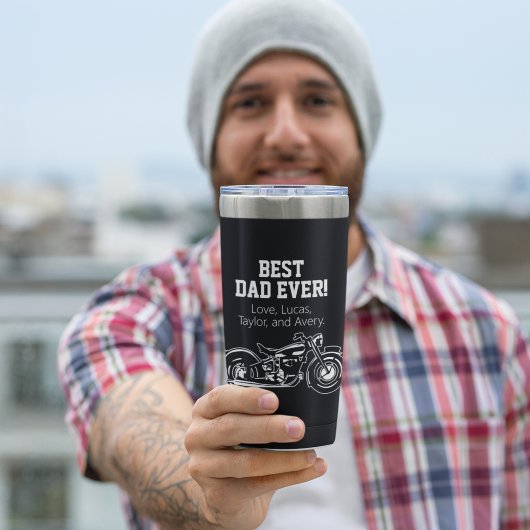 Beste vader ooit-kool Motorfiets vader Bike Geïsoleerde Drinkbeker
