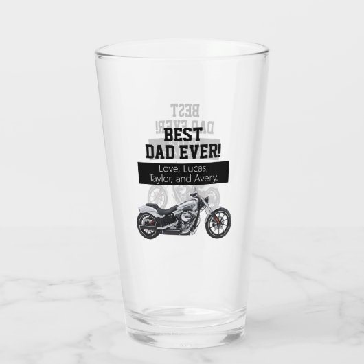 Beste vader ooit-kool Motorfiets vader Bike Glas (Achterkant)