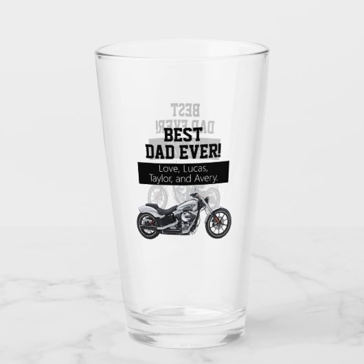 Beste vader ooit-kool Motorfiets vader Bike Glas (Voorkant)