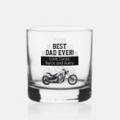 Beste vader ooit-kool Motorfiets vader Bike Whisky Glas (Voorkant)