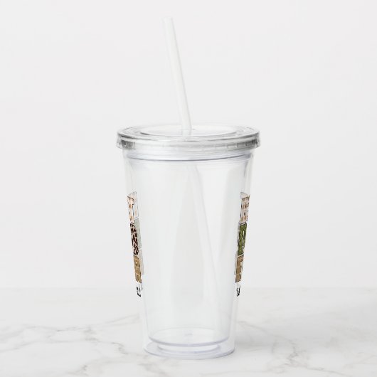 Beste vader ooit | Kute | Gecontroleerd patroon Acryl Drinkbeker (Links)