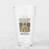 Beste vader ooit | Kute | Gecontroleerd patroon Glas (Voorkant)