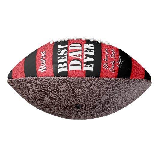 Beste vader ooit leder print vaderdag american football (Gedraaid 270)