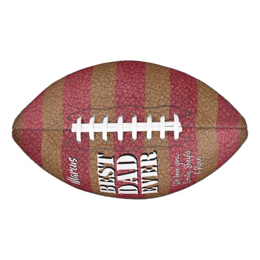 Beste vader ooit leder print vaderdag american football (Voorkant)