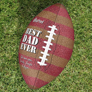 Beste vader ooit leder print vaderdag american football