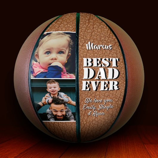 Beste Vader Ooit Leerprint 2 Foto Vaderdag Basketbal