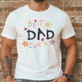 Beste vader ooit | Leuke kleurrijke Clipart Vaderd T-shirt