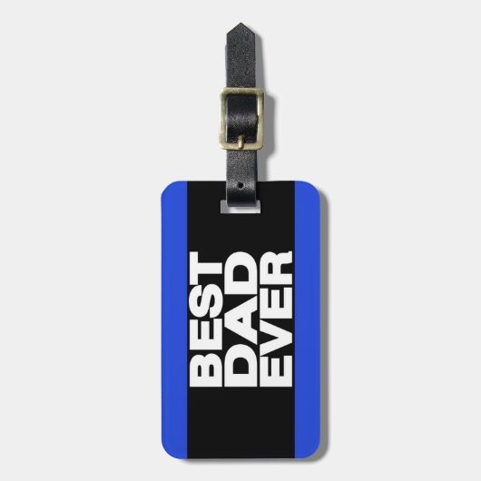 Beste vader ooit, LG blauw Bagagelabel (Voorkant verticaal)