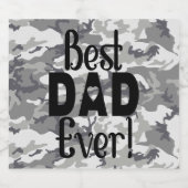 Beste vader ooit | Licht Camouflage grijs patroon Bier Etiket (Enkel label)
