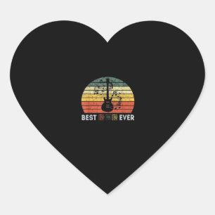  beste vader ooit liefde gitaar hart sticker