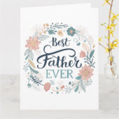 Beste vader ooit, lieve quotes kaart (Gele Bloem)