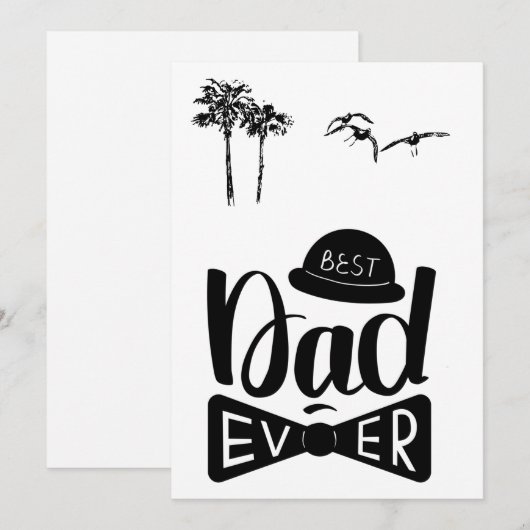 Beste vader ooit ln Moderne vaderdag Feestdagenkaart (Voorkant / Achterkant)
