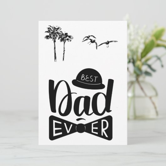 Beste vader ooit ln Moderne vaderdag Feestdagenkaart (Staand voorkant)