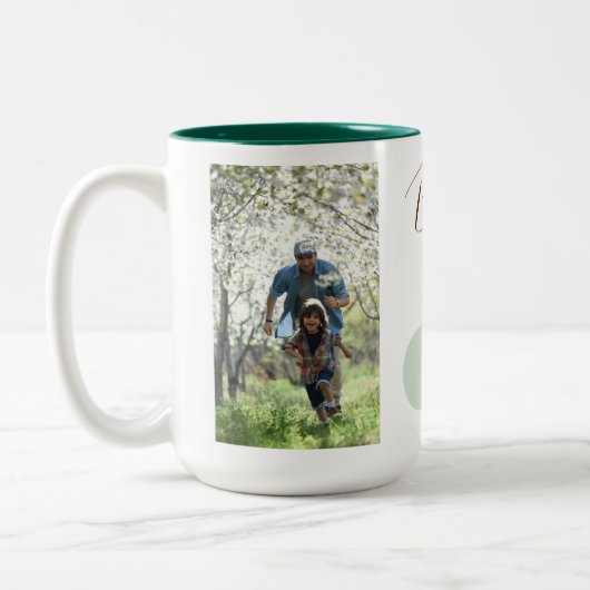 Beste vader ooit Luke 15:20 Beste vader Tweekleurige Koffiemok (Links)