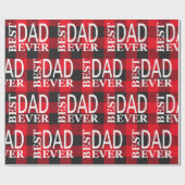 Beste vader ooit Lumberjack controleert rood en zw Cadeaupapier (Vlak)