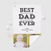 Beste vader ooit maakt Aangepaste Aangepaste Foto Golfhanddoek (Insitu)