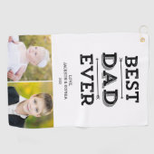 Beste vader ooit maakt Aangepaste Aangepaste Foto Golfhanddoek (Horizontaal)