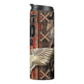 Beste vader ooit Mallard Duck USA Vlag Hood Thermosbeker (Geroteerd rechts)