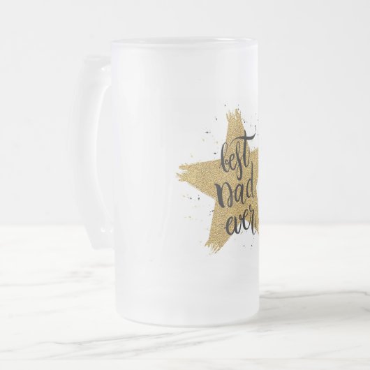 Beste vader ooit matglas bierpul (Voorkant links)