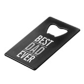 Beste vader ooit | Matig zwart Creditkaart Flessenopener (Voorkant Gekanteld)