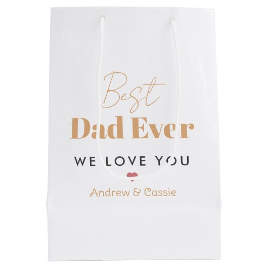 Beste vader ooit medium cadeauzakje (Achterkant)