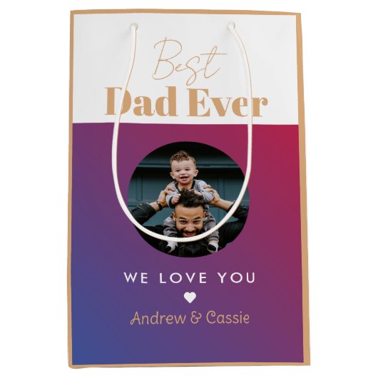 Beste vader ooit medium cadeauzakje (Voorkant)