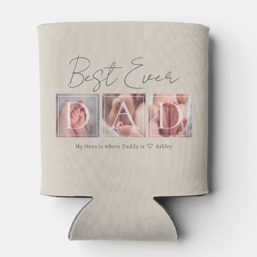 Beste vader ooit, meerdere foto's blikjeskoeler (Achterkant)