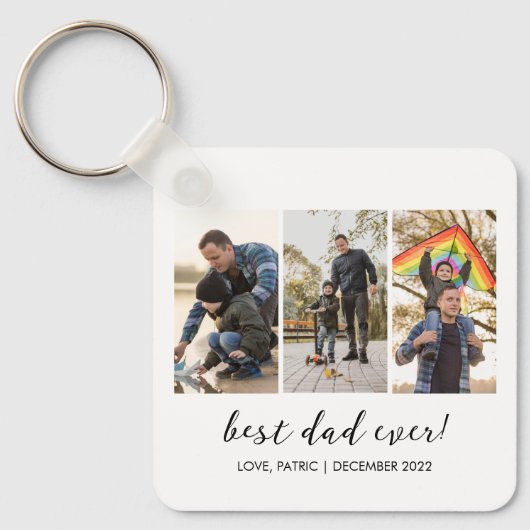 Beste vader ooit, meerdere foto's sleutelhanger (Voorkant)