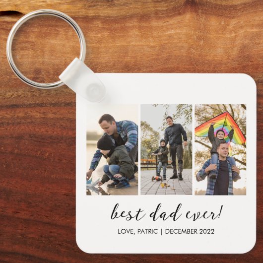 Beste vader ooit, meerdere foto's sleutelhanger (Voorkant)