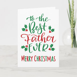Beste Vader Ooit Merry Christmas Typografie Kaart