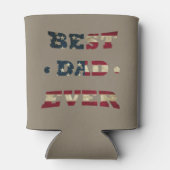 beste vader ooit met amerikaanse vlag blikjeskoeler (Achterkant)