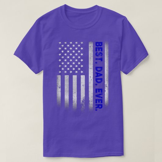 Beste vader ooit met Amerikaanse vlag cadeautje vo T-shirt (Design voorkant)