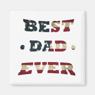 beste vader ooit met amerikaanse vlag magneet