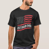 Beste vader ooit - met Amerikaanse vlag T-shirt (Voorkant)