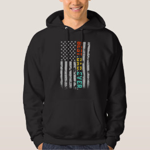 Beste vader ooit met Amerikaanse vlag voor vader D Hoodie