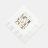 Beste vader ooit met de naam Gold en White Elegant Servet (Hoek)