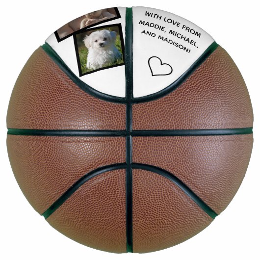 Beste vader ooit met liefdesfoto Collage Vaderdag Basketbal (Rechts)