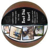 Beste vader ooit met liefdesfoto Collage Vaderdag Basketbal (Voorkant)