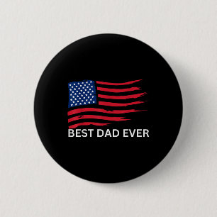 Beste vader ooit met ons Amerikaanse vlag geschenk Ronde Button 5,7 Cm