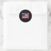 Beste vader ooit met ons Amerikaanse vlag geschenk Ronde Sticker (Tas)
