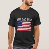 Beste vader ooit met ons Amerikaanse vlag geschenk T-shirt (Voorkant)